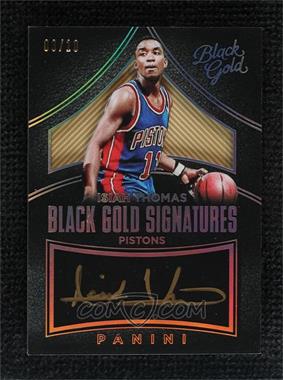 2015-16 Panini Black Gold - Black Gold Signatures - Holo Gold #BG-ITH - Isiah Thomas /10