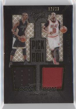 2015-16 Panini Black Gold - Pick and Roll #10 - Chris Bosh, Dwyane Wade /99