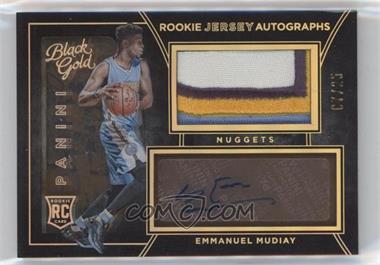 2015-16 Panini Black Gold - Rookie Jersey Autographs - Prime #4 - Emmanuel Mudiay /25