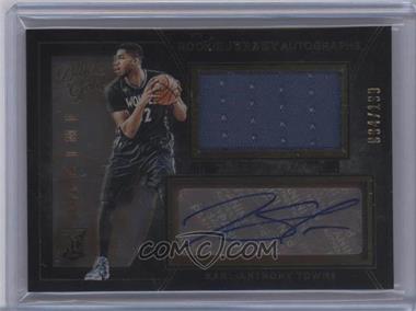 2015-16 Panini Black Gold - Rookie Jersey Autographs #1 - Karl-Anthony Towns /199