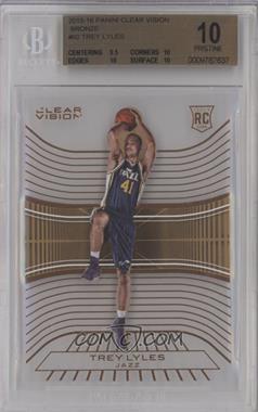 2015-16 Panini Clear Vision - [Base] - Bronze #92 - Rookies - Trey Lyles [BGS 10 PRISTINE]