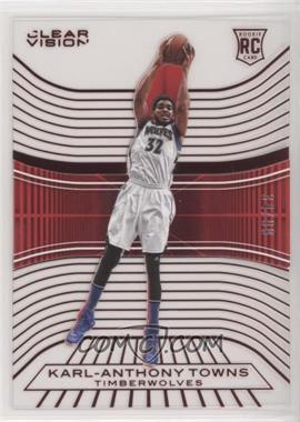 2015-16 Panini Clear Vision - [Base] - Red #82.2 - Rookies - Karl-Anthony Towns (White Jersey Variation) /99