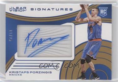 2015-16 Panini Clear Vision - Signatures - Gold #CVS-KP - Kristaps Porzingis /25