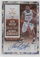 College Ticket Variation - Justin Anderson (White Jersey) #/23