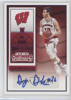 2015-16 Panini Contenders Draft Picks - [Base] - Draft Ticket Blue Foil #200 - Duje Dukan