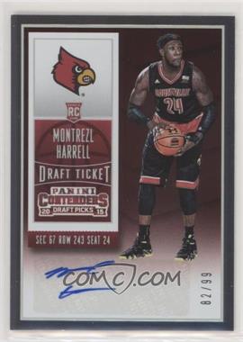 2015-16 Panini Contenders Draft Picks - [Base] - Draft Ticket #130.2 - Variation - Montrezl Harrell (Black Jersey) /99