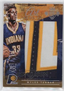 2015-16 Panini Court Kings - Art Nouveau Jerseys - Patches Prime #11 - Myles Turner /10 [EX to NM]