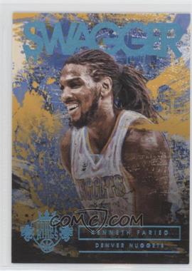 2015-16 Panini Court Kings - Swagger - Sapphire #17 - Kenneth Faried /25