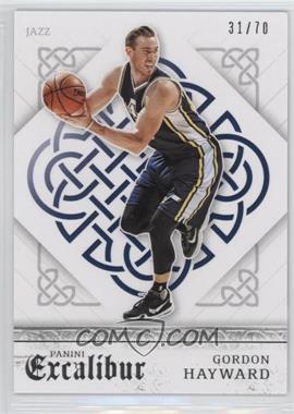 2015-16 Panini Excalibur - [Base] - Silver #31 - Gordon Hayward /70