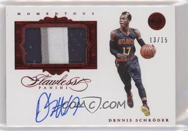 2015 16 Panini Flawless Momentous Autographed Memorabilia Ruby Mm Ds 2016 17 Flawless Update Dennis Schroder 15