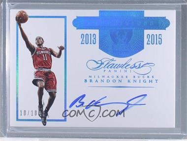 2015-16 Panini Flawless - Transitions Autographs - Sapphire #TR-BK3 - Brandon Knight /10