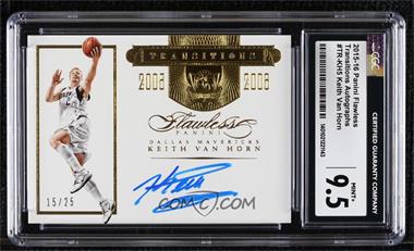 2015-16 Panini Flawless - Transitions Autographs #TR-KH5 - Keith Van Horn /25 [CGC 9.5 Mint+]