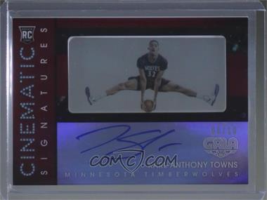 2015-16 Panini Gala - Cinematic Rookie Signatures - Crimson #1 - Karl-Anthony Towns /10