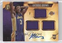 Rookie Jersey Autographs Triple - Anthony Brown #/99
