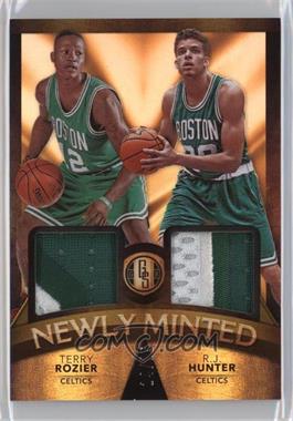 2015-16 Panini Gold Standard - Newly Minted Memorabilia Duals - Black #6 - Terry Rozier, R.J. Hunter /15