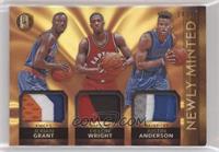 Delon Wright, Jerian Grant, Justin Anderson #/15