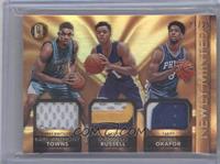 Karl-Anthony Towns, D'Angelo Russell, Jahlil Okafor #/25