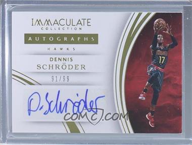 2015-16 Panini Immaculate Collection - Autographs #12 - Dennis Schroder /99
