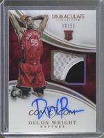 Rookie Patch Autographs - Delon Wright #/55