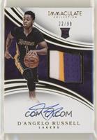 Rookie Patch Autographs - D'Angelo Russell #/99