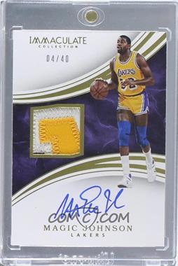 2015-16 Panini Immaculate Collection - Patch Autographs #PA-MJO - Magic Johnson /40