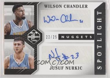 2015-16 Panini Limited - Limited Duos Signatures - Spotlight Silver #LD-DN - Jusuf Nurkic, Wilson Chandler /25