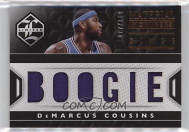2015-16 Panini Limited - Material Monikers #12 - DeMarcus Cousins /149