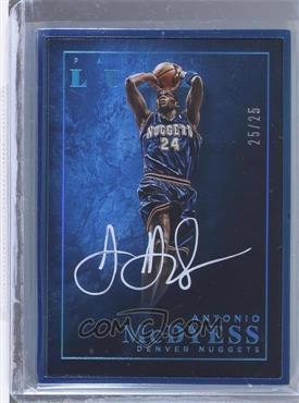 2015-16 Panini Luxe - Framed Autographs - Sapphire #LX-AMD - Antonio McDyess /25