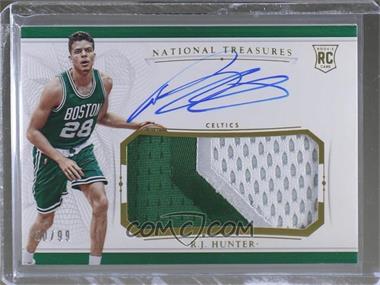 2015-16 Panini National Treasures - [Base] #127 - Rookie Patch Autographs - R.J. Hunter /99