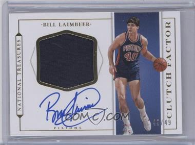 2015-16 Panini National Treasures - Clutch Factor Jersey Autographs #CF-BLB - Bill Laimbeer /49