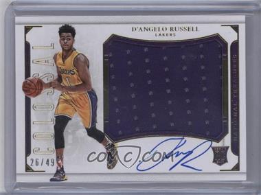 2015-16 Panini National Treasures - Colossal Jersey Autographs #CJ-DRS - D'Angelo Russell /49