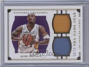 2015-16 Panini National Treasures - Game Gear Duals #18 - Kobe Bryant /75