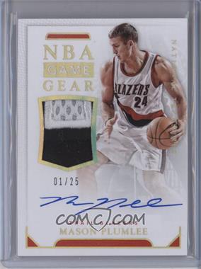 2015-16 Panini National Treasures - NBA Game Gear Autographs - Prime #GG-MPL - Mason Plumlee /25