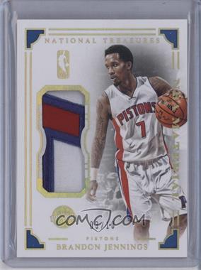 2015-16 Panini National Treasures - NBA Material - Patch #39 - Brandon Jennings /10