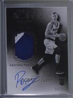 Auto Patch Black and White Rookies - Kristaps Porzingis #/99