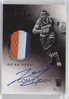 Auto Patch Black and White Rookies - Jerian Grant #/99