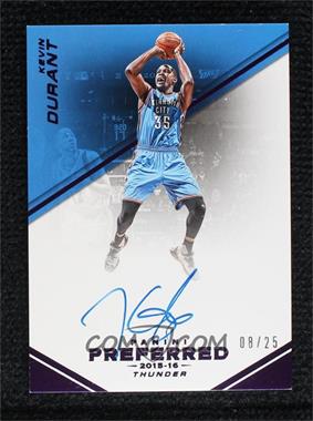 2015-16 Panini Preferred - [Base] - Purple #102 - Autographs - Kevin Durant /25