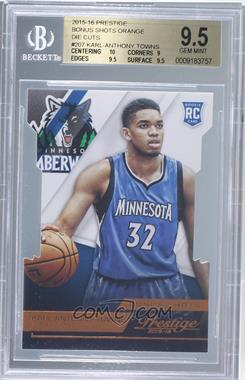 2015-16 Panini Prestige - [Base] - Bonus Shots Orange Die-Cut #207 - Rookies - Karl-Anthony Towns /149 [BGS 9.5 GEM MINT]