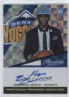 2015-16 Panini Prestige - Prestigious Premieres Signatures - Checkerboard #PPS-EM - Emmanuel Mudiay /25 [EX to NM]