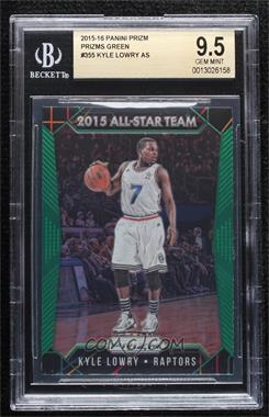 2015-16 Panini Prizm - [Base] - Green Prizm #355 - All-Star Team - Kyle Lowry [BGS 9.5 GEM MINT]