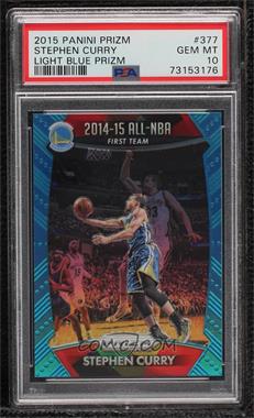 2015-16 Panini Prizm - [Base] - Light Blue Prizm #377 - All-NBA Team - Stephen Curry /199 [PSA 10 GEM MT]