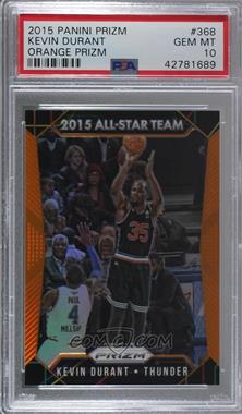 2015-16 Panini Prizm - [Base] - Orange Prizm #368 - All-Star Team - Kevin Durant /65 [PSA 10 GEM MT]