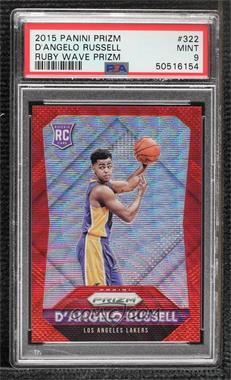 2015-16 Panini Prizm - [Base] - Ruby Wave Prizm #322 - Rookies - D'Angelo Russell /350 [PSA 9 MINT]