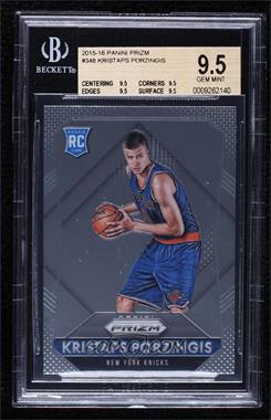 2015-16 Panini Prizm - [Base] #348 - Rookies - Kristaps Porzingis [BGS 9.5 GEM MINT]