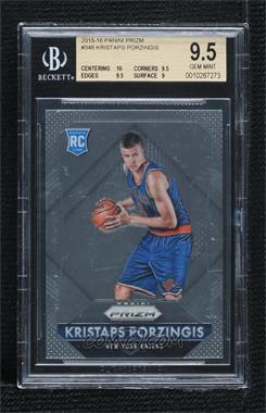 2015-16 Panini Prizm - [Base] #348 - Rookies - Kristaps Porzingis [BGS 9.5 GEM MINT]