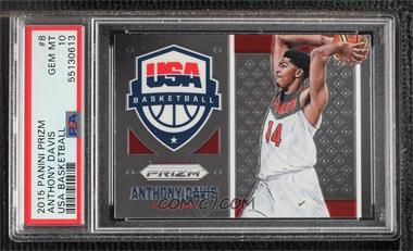 2015-16 Panini Prizm - USA Basketball #8 - Anthony Davis [PSA 10 GEM MT]