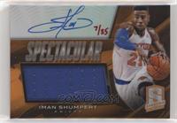 Iman Shumpert (2013-14 Panini Spectra Spectacular Swatch Signatures Orange) #/35