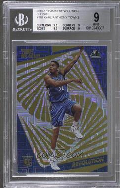 2015-16 Panini Revolution - [Base] - Infinite #118 - Rookies - Karl-Anthony Towns [BGS 9 MINT]