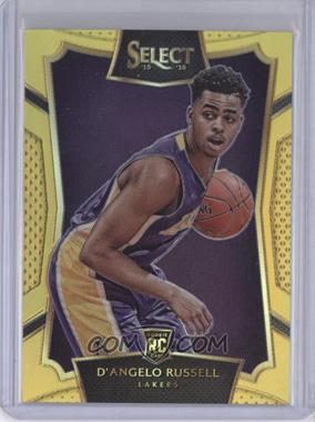 2015-16 Panini Select - [Base] - Gold Prizm #62 - Concourse - D'Angelo Russell /10