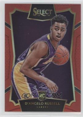 2015-16 Panini Select - [Base] - Red Prizm #62 - Concourse - D'Angelo Russell /149